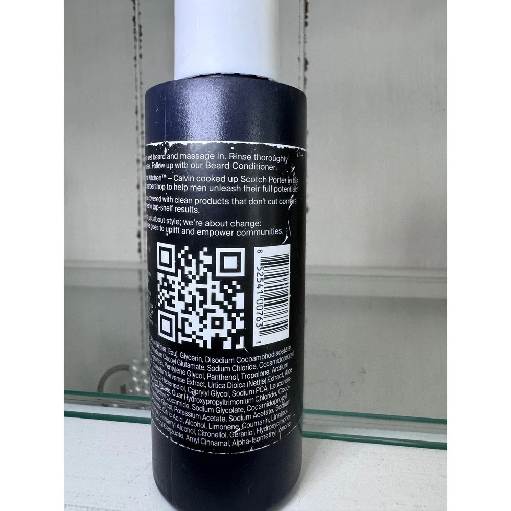 Scotch Porter Beard Wash Warm Spice & Musk Aloe & Burdock Root 4oz Mens Grooming